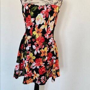 Floral Strapless Dress